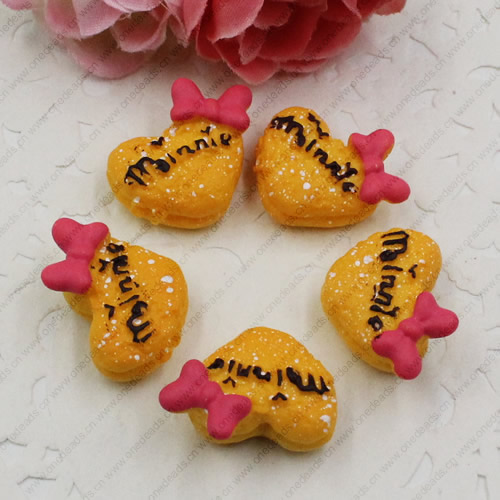 Flat Back Resin Dessert Bread Cabochons Jewelry Fit Mobile Phone Hairpin Headwear DIY Accessories 16x23mm ,Sold by PC 