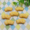 Flat Back Resin Dessert Bread Cabochons Jewelry Fit Mobile Phone Hairpin Headwear DIY Accessories 26x14mm ,Sold by PC 
