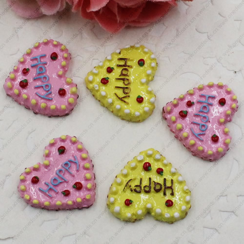 Flat Back Resin Dessert Biscuits Cabochons Jewelry Fit Mobile Phone Hairpin Headwear DIY Accessories 20x22mm ,Sold by PC 