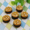 Flat Back Resin Dessert Hamburger Cabochons Jewelry Fit Mobile Phone Hairpin Headwear DIY Accessories 16mm ,Sold by PC 
