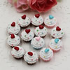 Flat Back Resin Dessert Cake Cabochons Jewelry Fit Mobile Phone Hairpin Headwear DIY Accessories 16x17mm ,Sold by PC 
