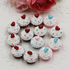 Flat Back Resin Dessert Cake Cabochons Jewelry Fit Mobile Phone Hairpin Headwear DIY Accessories 16x17mm ,Sold by PC 