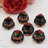 Flat Back Resin Dessert Cake Cabochons Jewelry Fit Mobile Phone Hairpin Headwear DIY Accessories 14x15mm ,Sold by PC 