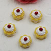 Flat Back Resin Dessert Cake Cabochons Jewelry Fit Mobile Phone Hairpin Headwear DIY Accessories 14x14mm ,Sold by PC 
