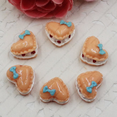 Flat Back Resin Dessert Cake Cabochons Jewelry Fit Mobile Phone Hairpin Headwear DIY Accessories 13x15mm ,Sold by PC 