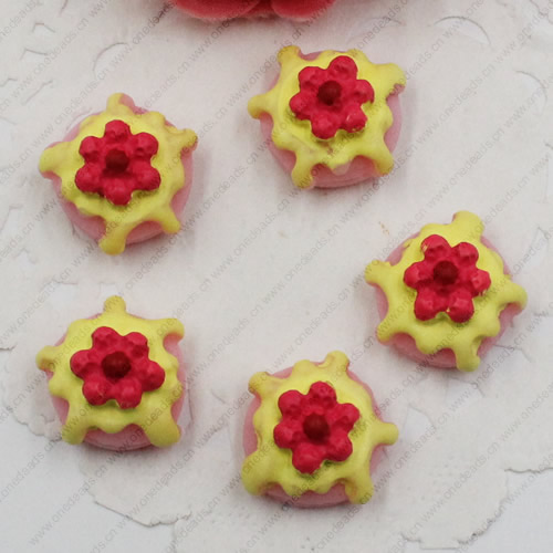 Flat Back Resin Dessert Cake Cabochons Jewelry Fit Mobile Phone Hairpin Headwear DIY Accessories 19x12mm ,Sold by PC 