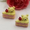 Flat Back Resin Dessert Cake Cabochons Jewelry Fit Mobile Phone Hairpin Headwear DIY Accessories 18x19mm ,Sold by PC 