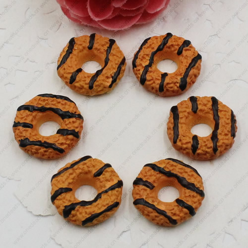 Flat Back Resin Dessert Donut Cabochons Jewelry Fit Mobile Phone Hairpin Headwear DIY Accessories 19mm ,Sold by PC 