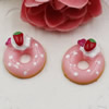 Flat Back Resin Dessert Donut Cabochons Jewelry Fit Mobile Phone Hairpin Headwear DIY Accessories 18x8mm ,Sold by PC
