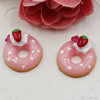 Flat Back Resin Dessert Donut Cabochons Jewelry Fit Mobile Phone Hairpin Headwear DIY Accessories 18x8mm ,Sold by PC