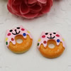 Flat Back Resin Dessert Donut Cabochons Jewelry Fit Mobile Phone Hairpin Headwear DIY Accessories 21x20mm ,Sold by PC
