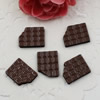 Flat Back Resin Dessert Chocolate Cabochons Jewelry Fit Mobile Phone Hairpin Headwear DIY Accessories 17x14mm ,Sold by PC
