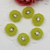 Flat Back Resin Dessert Kiwi fruit Cabochons Jewelry Fit Mobile Phone Hairpin Headwear DIY Accessories 18x16mm ,Sold by PC