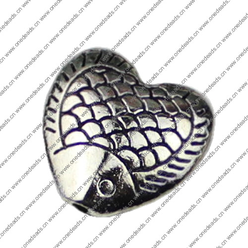 Beads. Fashion Zinc Alloy jewelry findings.16x17mm. Hole size:2mm. Sold by KG