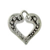 Pendant. Fashion Zinc Alloy jewelry findings. Heart 17x17mm. Sold by KG
