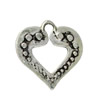 Pendant. Fashion Zinc Alloy jewelry findings. Heart 17x17mm. Sold by KG