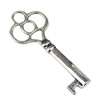 Pendant. Fashion Zinc Alloy jewelry findings. Key 17x43mm. Sold by KG
