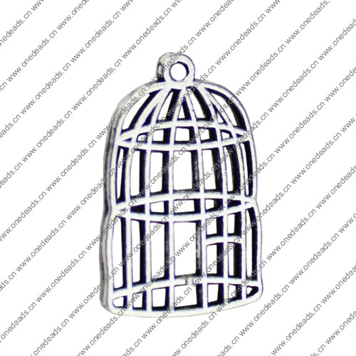 Pendant. Fashion Zinc Alloy jewelry findings. Bird Cage 17x26mm. Sold by KG