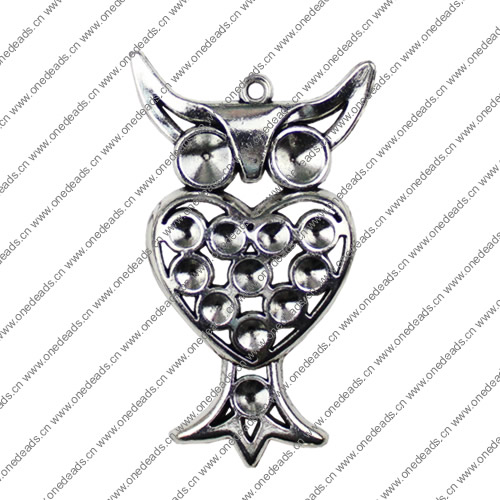 Pendant. Fashion Zinc Alloy jewelry findings. Animal 42x66mm. Sold by KG