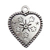 Pendant. Fashion Zinc Alloy jewelry findings. Heart 23x27mm. Sold by KG