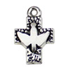 Pendant. Fashion Zinc Alloy jewelry findings. Cross 17x25mm. Sold by KG
