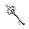 Pendant. Fashion Zinc Alloy jewelry findings. Key 44x17mm. Sold by KG
