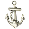 Pendant. Fashion Zinc Alloy jewelry findings.Anchor 46x33.5mm. Sold by KG
