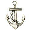 Pendant. Fashion Zinc Alloy jewelry findings.Anchor 46x33.5mm. Sold by KG