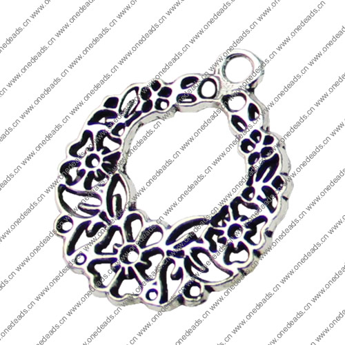 Pendant. Fashion Zinc Alloy jewelry findings.28x24mm. Sold by KG