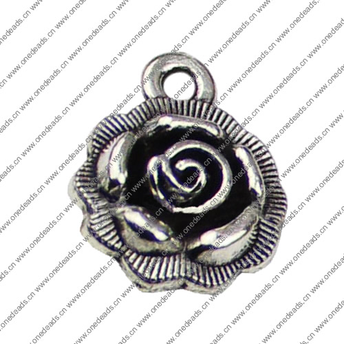 Pendant. Fashion Zinc Alloy jewelry findings. Flower 18x14mm. Sold by KG