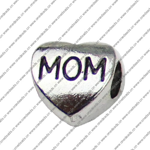 Europenan style Beads. Fashion jewelry findings. MoM 10.5x10.5mm, Hole size:4.5mm. Sold by KG