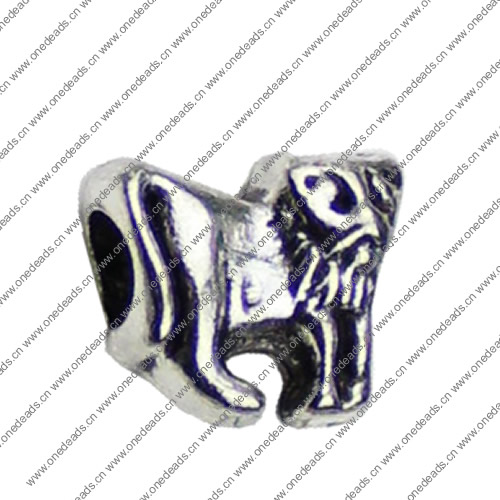 Europenan style Beads. Fashion jewelry findings. Animal 12x11mm, Hole size:4mm. Sold by KG