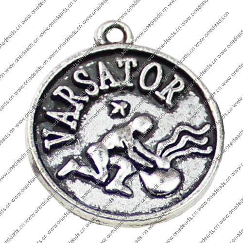 Pendant. Fashion Zinc Alloy jewelry findings. Aquarius 20x17mm. Sold by KG