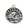 Pendant. Fashion Zinc Alloy jewelry findings. Virgo 20x17mm. Sold by KG