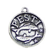 Pendant. Fashion Zinc Alloy jewelry findings. Pisces 20x17mm. Sold by KG

