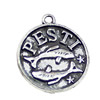 Pendant. Fashion Zinc Alloy jewelry findings. Pisces 20x17mm. Sold by KG