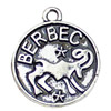 Pendant. Fashion Zinc Alloy jewelry findings. Aries 20x17mm. Sold by KG
