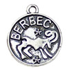 Pendant. Fashion Zinc Alloy jewelry findings. Aries 20x17mm. Sold by KG