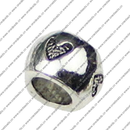 Europenan style Beads. Fashion jewelry findings.6x9, Hole size:5mm. Sold by KG