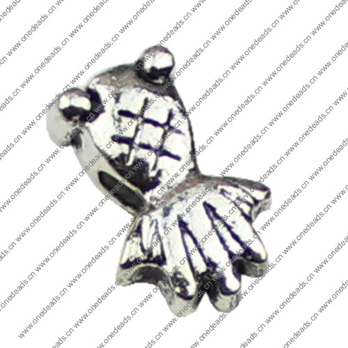 Beads. Fashion Zinc Alloy jewelry findings.15x10mm. Hole size:2mm. Sold by KG