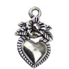 Pendant. Fashion Zinc Alloy jewelry findings.Heart 19x11mm. Sold by KG
