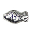 Beads. Fashion Zinc Alloy jewelry findings.18x10mm. Hole size:2mm. Sold by KG
