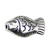 Beads. Fashion Zinc Alloy jewelry findings.18x10mm. Hole size:2mm. Sold by KG