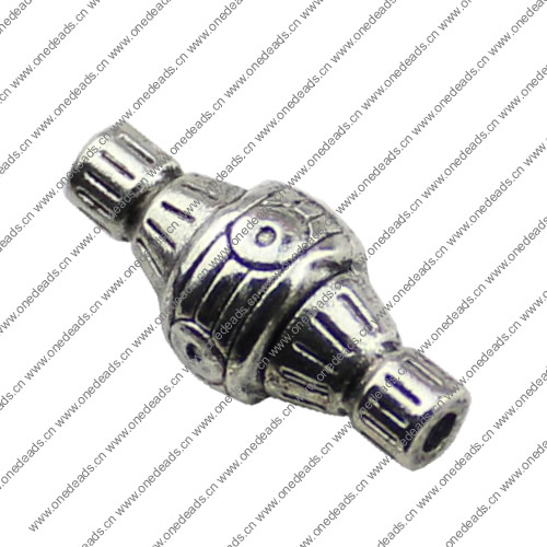 Beads. Fashion Zinc Alloy jewelry findings.19x8mm. Hole size:2mm. Sold by KG