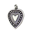 Pendant. Fashion Zinc Alloy jewelry findings.Heart 18.5x13.5mm. Sold by KG
