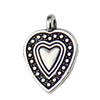 Pendant. Fashion Zinc Alloy jewelry findings.Heart 18.5x13.5mm. Sold by KG