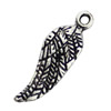 Pendant. Fashion Zinc Alloy jewelry findings. Feather 20x6.5mm. Sold by KG
