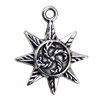 Pendant. Fashion Zinc Alloy jewelry findings. Sun 24x20mm. Sold by KG