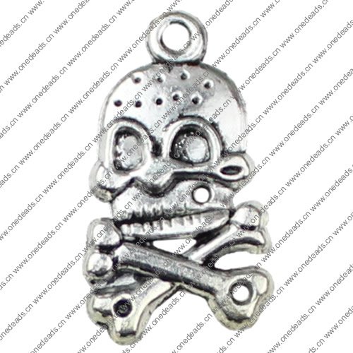 Pendant. Fashion Zinc Alloy jewelry findings. Skeleton 18x33mm. Sold by KG