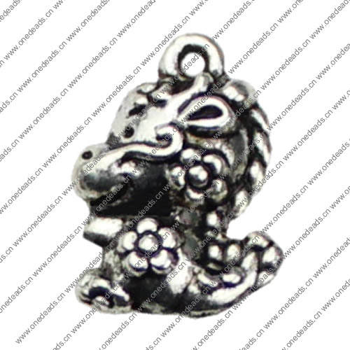 Pendant. Fashion Zinc Alloy jewelry findings. Animal 11x16mm. Sold by KG